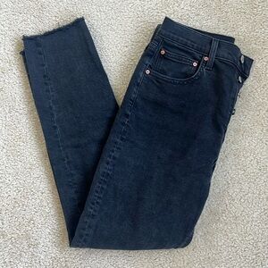 Aritzia Denim Forum Yoko High Rise Slim Black Jeans in Slim 27